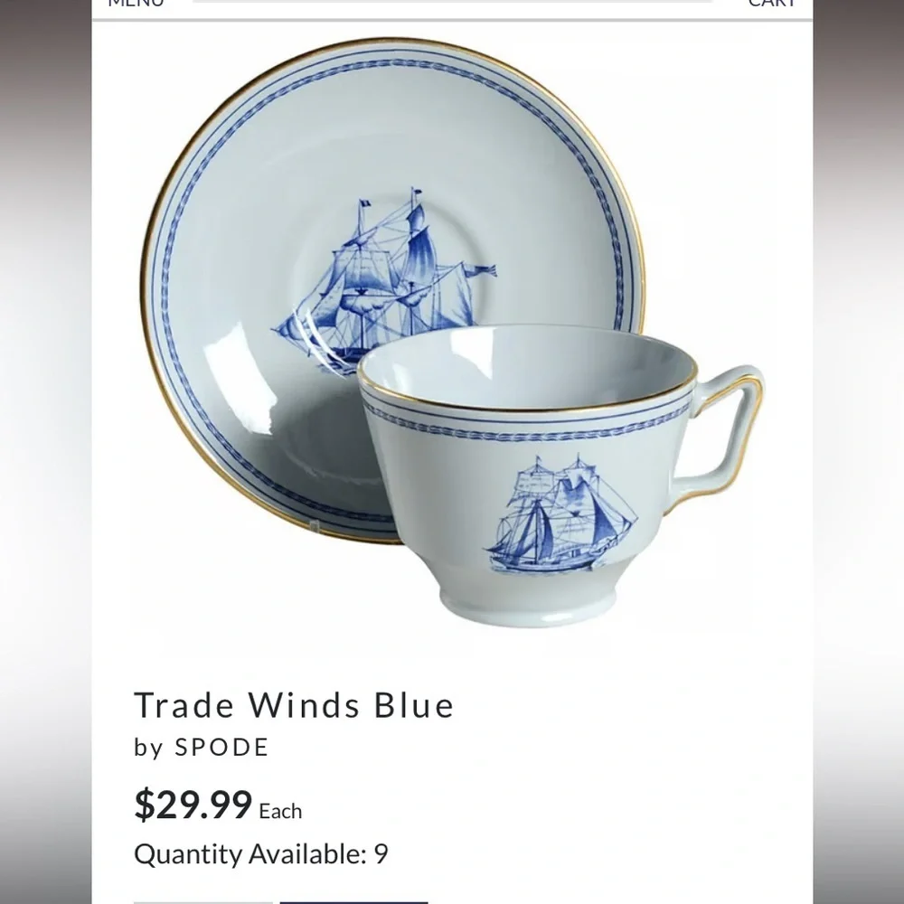 1 Spode Tradewinds Cup Saucer (no cup)